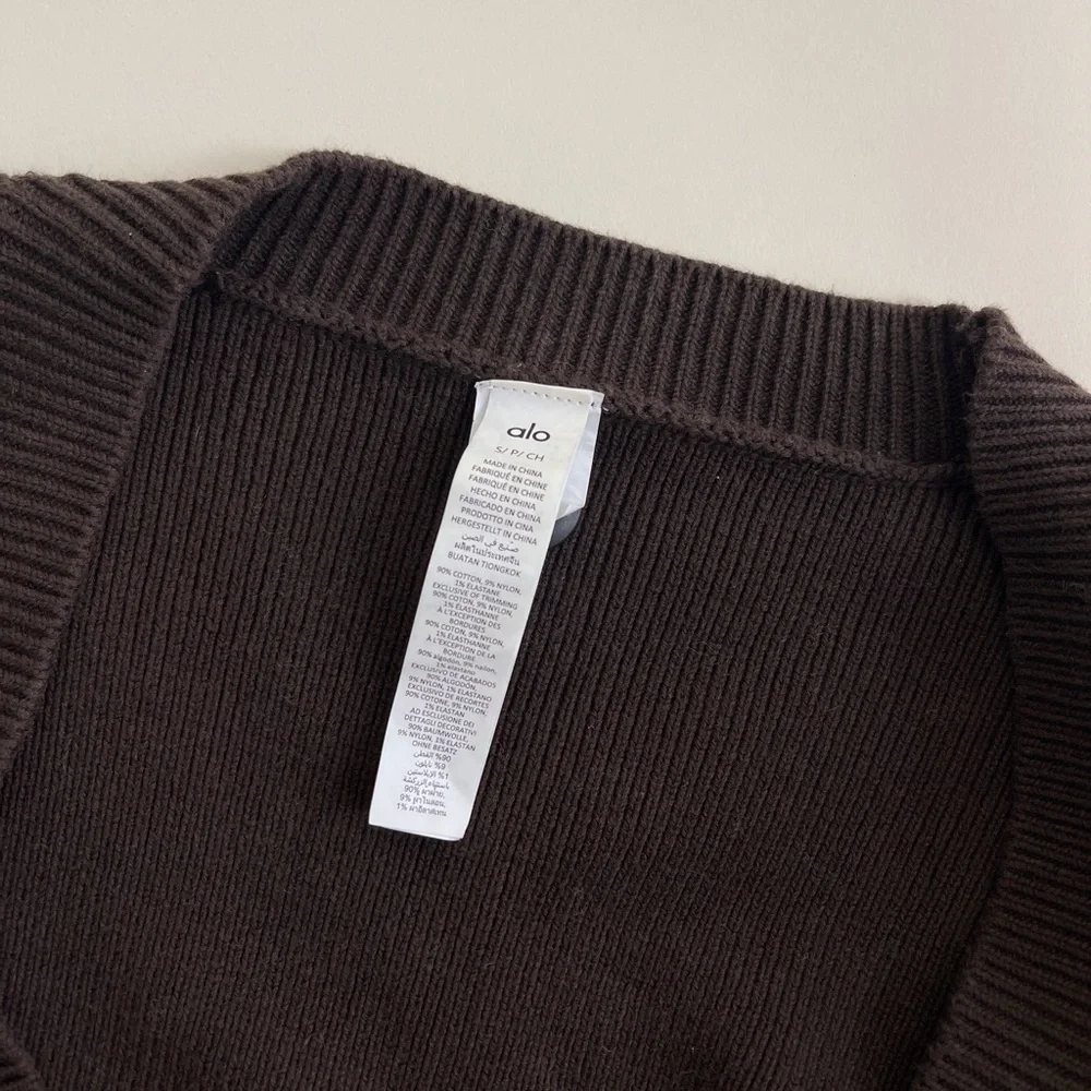 ALO Yoga Brown Cardigan Sweater - Picture 7 of 9